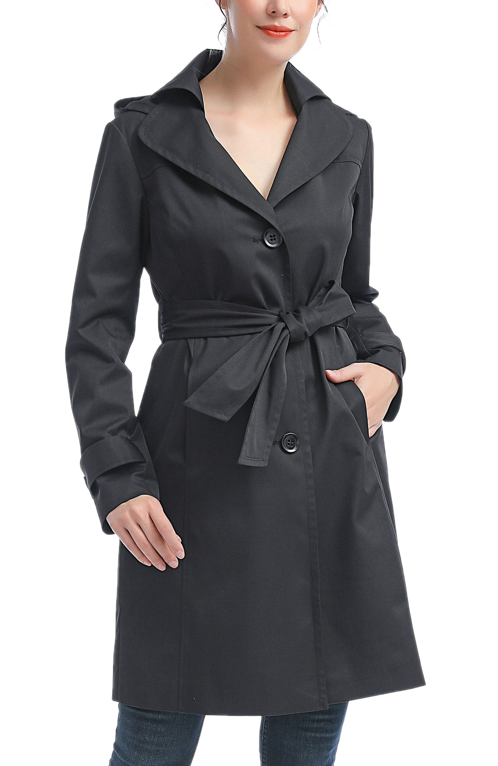 Kimi + Kai Women's "Adel" Waterproof Hooded Trench Coat
