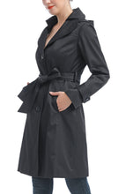 Load image into Gallery viewer, Kimi + Kai Women's "Adel" Waterproof Hooded Trench Coat