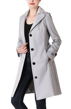 Load image into Gallery viewer, Kimi + Kai Women's "Adel" Waterproof Hooded Trench Coat