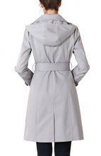 Load image into Gallery viewer, Kimi + Kai Women's "Adel" Waterproof Hooded Trench Coat