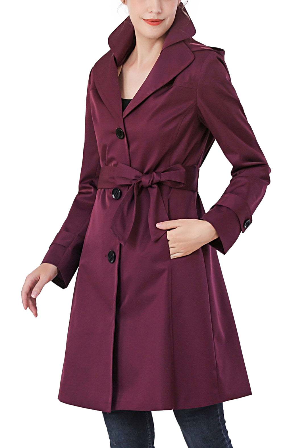Kimi + Kai Women's "Adel" Waterproof Hooded Trench Coat