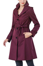 Load image into Gallery viewer, Kimi + Kai Women's "Adel" Waterproof Hooded Trench Coat
