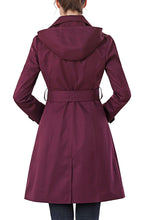 Load image into Gallery viewer, Kimi + Kai Women's "Adel" Waterproof Hooded Trench Coat
