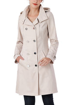Kimi + Kai Women's "Samantha" Hooded Mid-Length Trench Coat