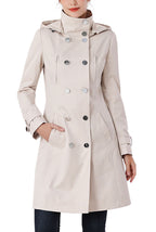Kimi + Kai Women's "Samantha" Hooded Mid-Length Trench Coat