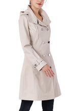 Load image into Gallery viewer, Kimi + Kai Women's "Samantha" Hooded Mid-Length Trench Coat