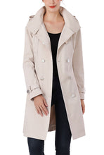 Load image into Gallery viewer, Kimi + Kai Women's "Samantha" Hooded Mid-Length Trench Coat