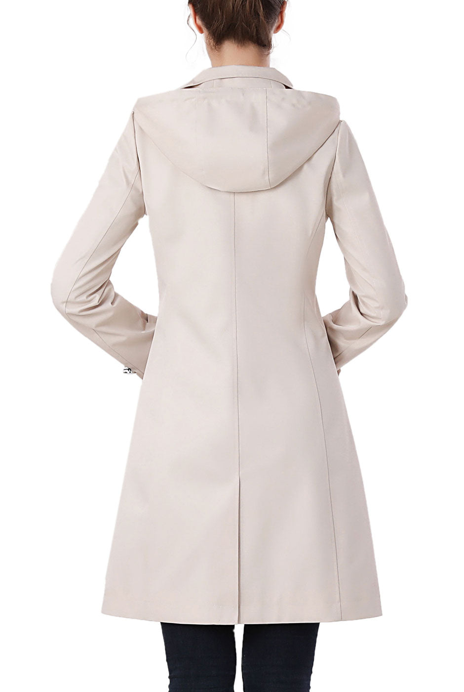 Kimi + Kai Women's "Samantha" Hooded Mid-Length Trench Coat