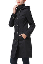 Kimi + Kai Women's "Samantha" Hooded Mid-Length Trench Coat