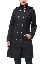 Load image into Gallery viewer, Kimi + Kai Women's "Samantha" Hooded Mid-Length Trench Coat