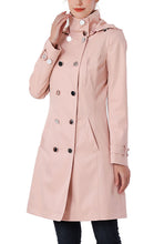 Load image into Gallery viewer, Kimi + Kai Women's "Samantha" Hooded Mid-Length Trench Coat
