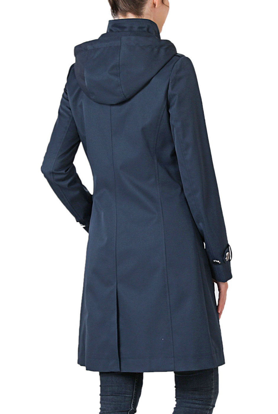 Kimi + Kai Women's "Samantha" Hooded Mid-Length Trench Coat