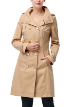 Load image into Gallery viewer, Kimi + Kai Women's "Samantha" Hooded Mid-Length Trench Coat