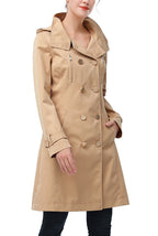 Kimi + Kai Women's "Samantha" Hooded Mid-Length Trench Coat