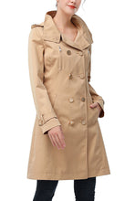 Load image into Gallery viewer, Kimi + Kai Women's "Samantha" Hooded Mid-Length Trench Coat