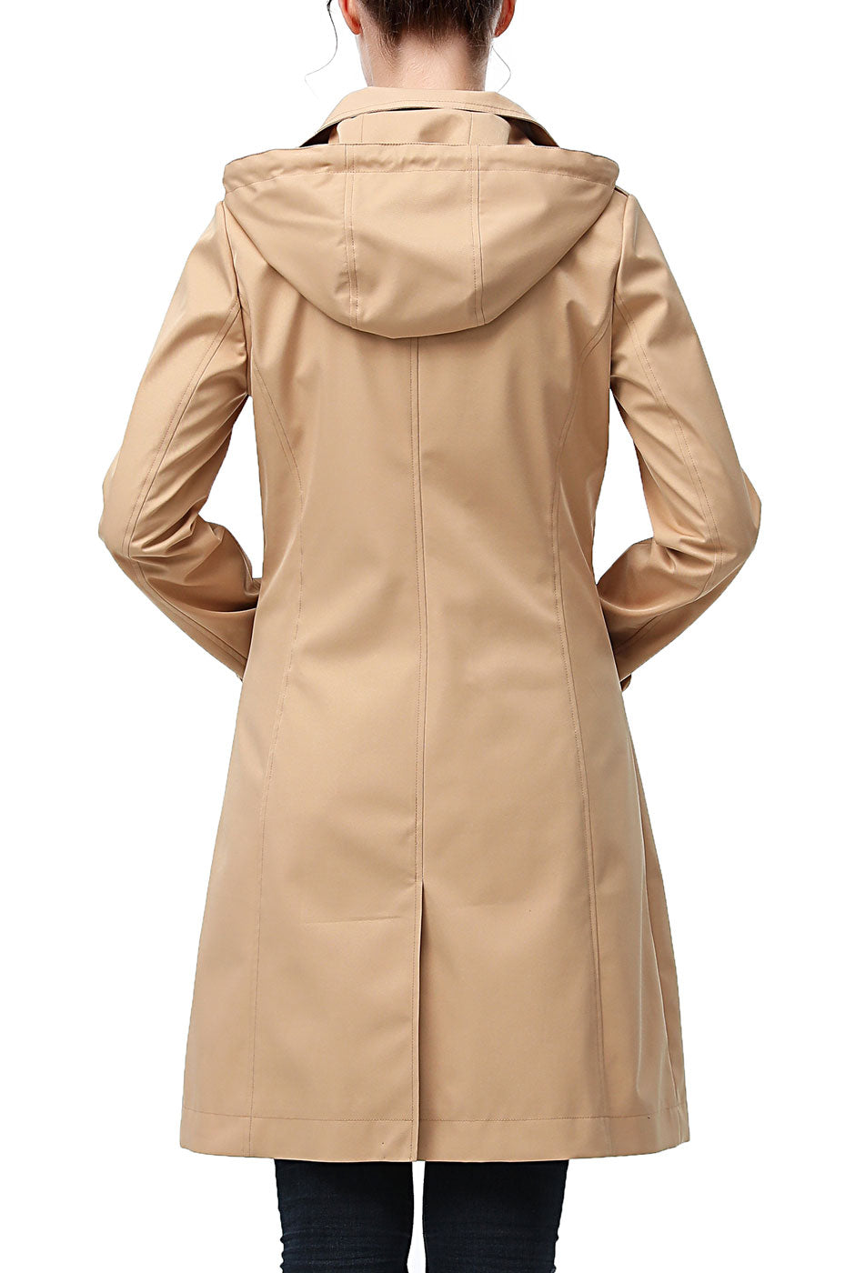 Kimi + Kai Women's "Samantha" Hooded Mid-Length Trench Coat