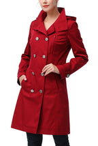 Kimi + Kai Women's "Samantha" Hooded Mid-Length Trench Coat