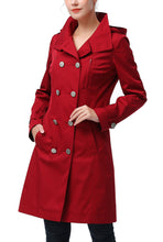Load image into Gallery viewer, Kimi + Kai Women's "Samantha" Hooded Mid-Length Trench Coat