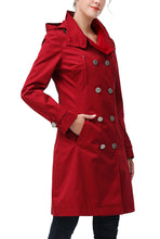 Load image into Gallery viewer, Kimi + Kai Women's "Samantha" Hooded Mid-Length Trench Coat