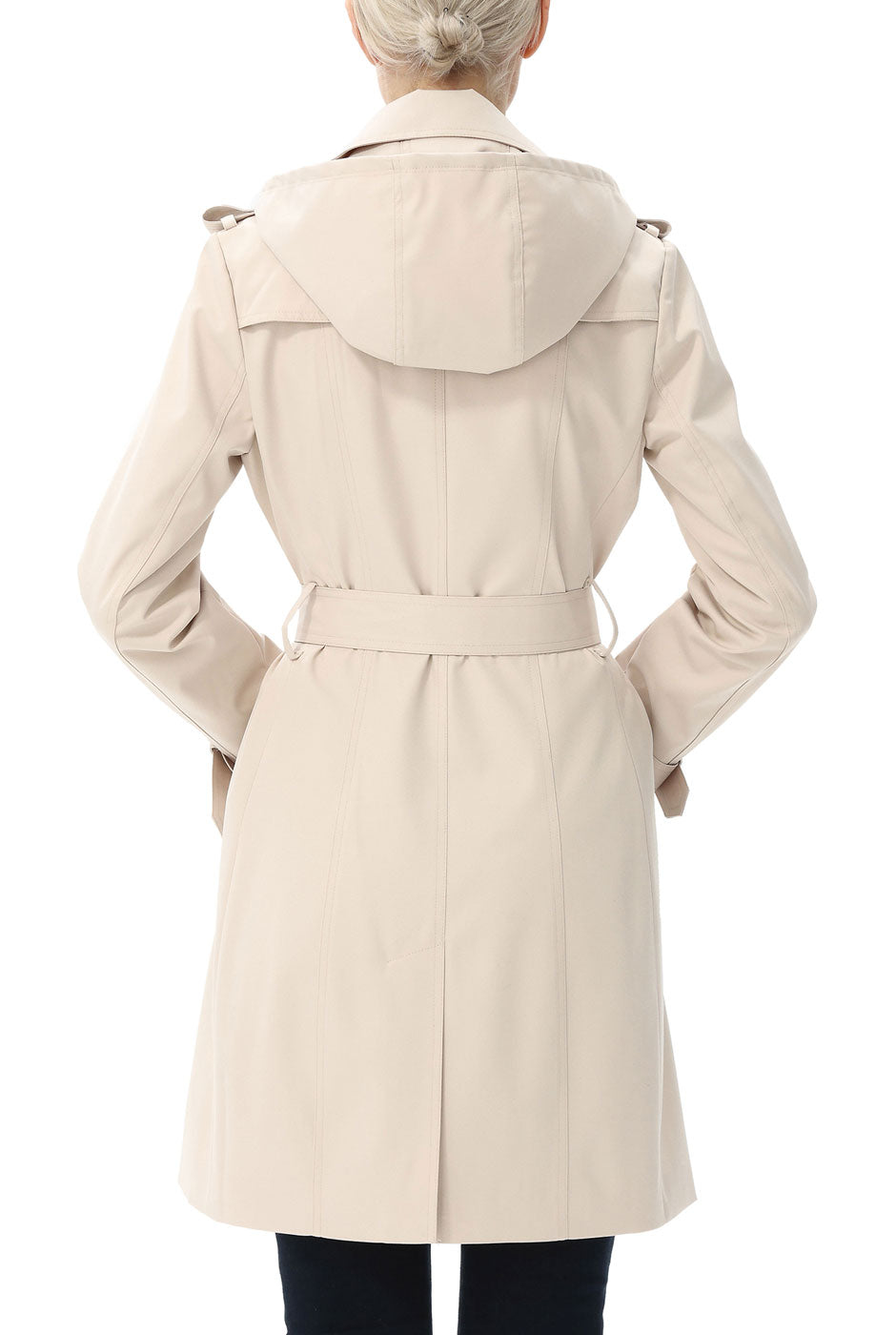 Kimi + Kai Women's "Adley" Classic Hooded Trench Coat