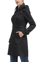 Kimi + Kai Women's "Adley" Classic Hooded Trench Coat