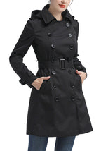 Kimi + Kai Women's "Adley" Classic Hooded Trench Coat
