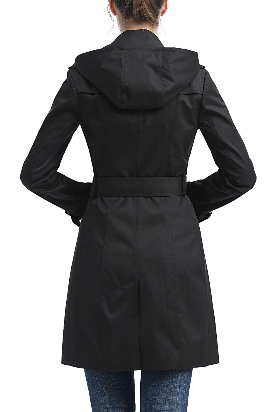 Kimi + Kai Women's "Adley" Classic Hooded Trench Coat