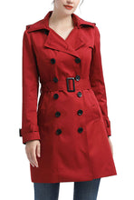 Load image into Gallery viewer, Kimi + Kai Women's "Adley" Classic Hooded Trench Coat