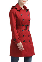 Kimi + Kai Women's "Adley" Classic Hooded Trench Coat