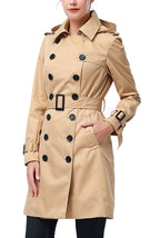 Kimi + Kai Women's "Adley" Classic Hooded Trench Coat