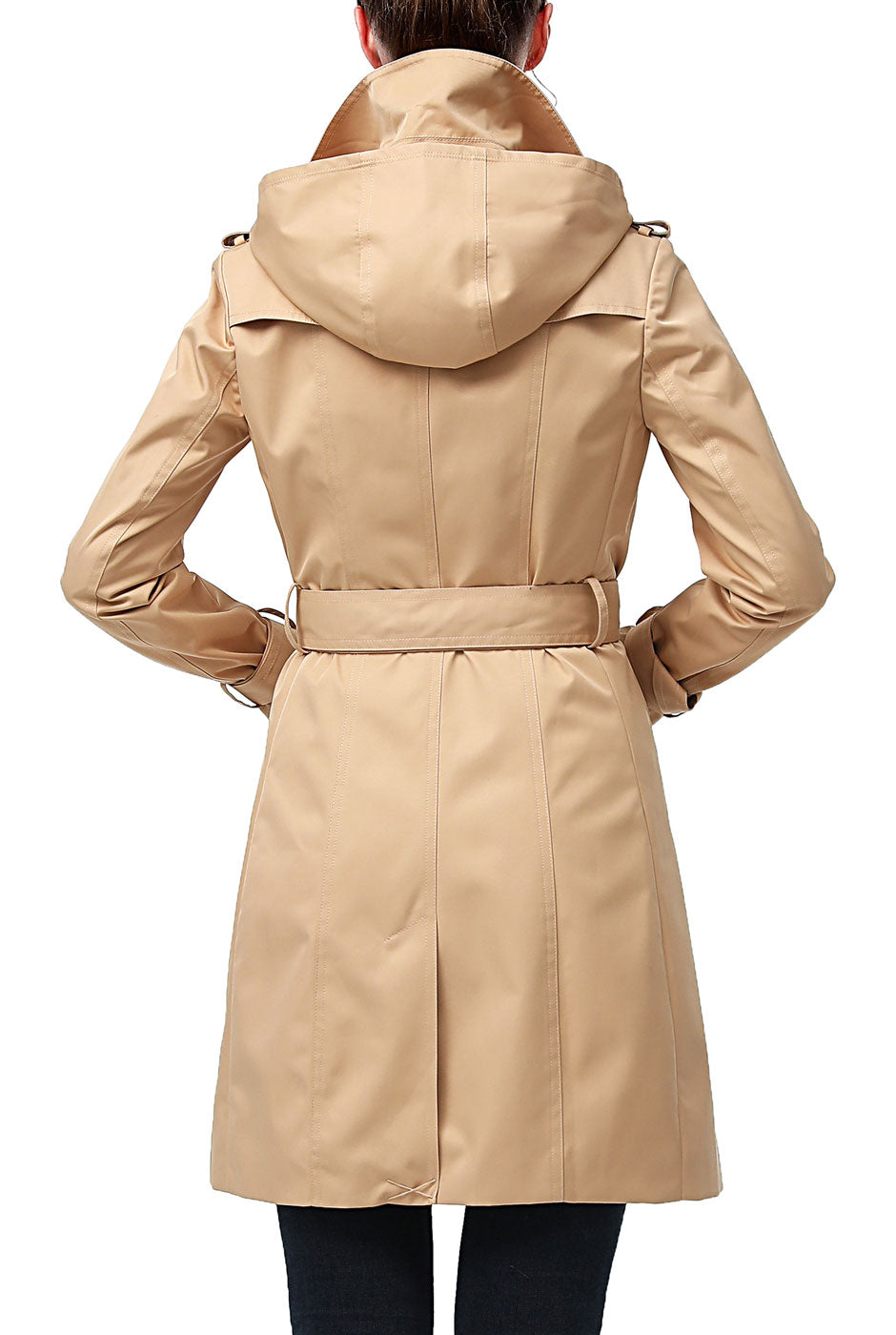 Kimi + Kai Women's "Adley" Classic Hooded Trench Coat