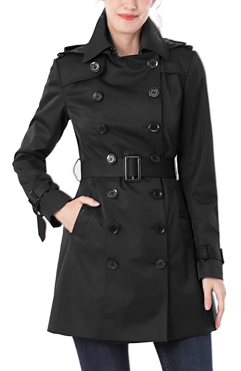 Kimi + Kai Women's "Rosie" Hooded Trench Coat