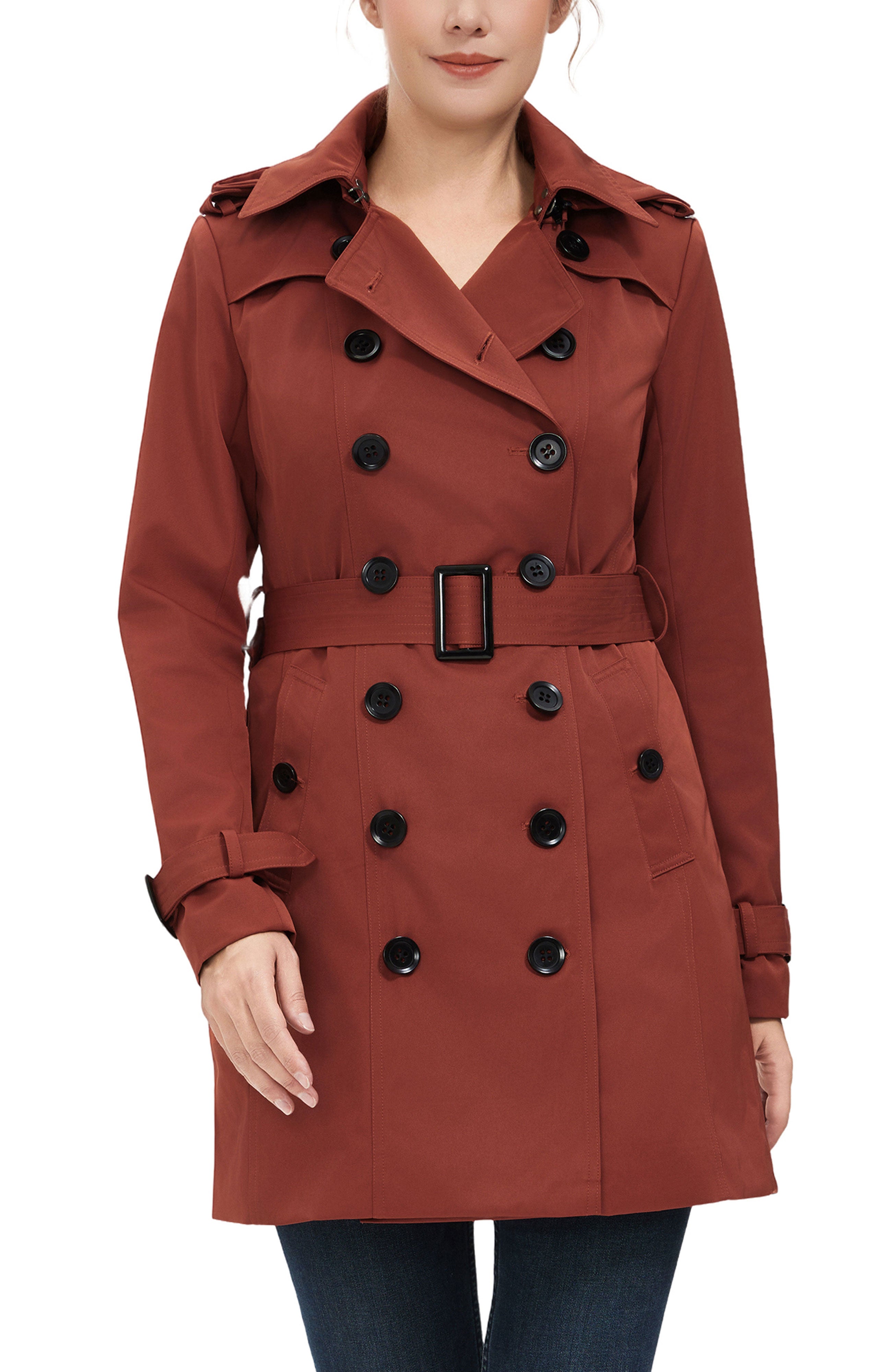 Kimi + Kai Women's "Rosie" Hooded Trench Coat