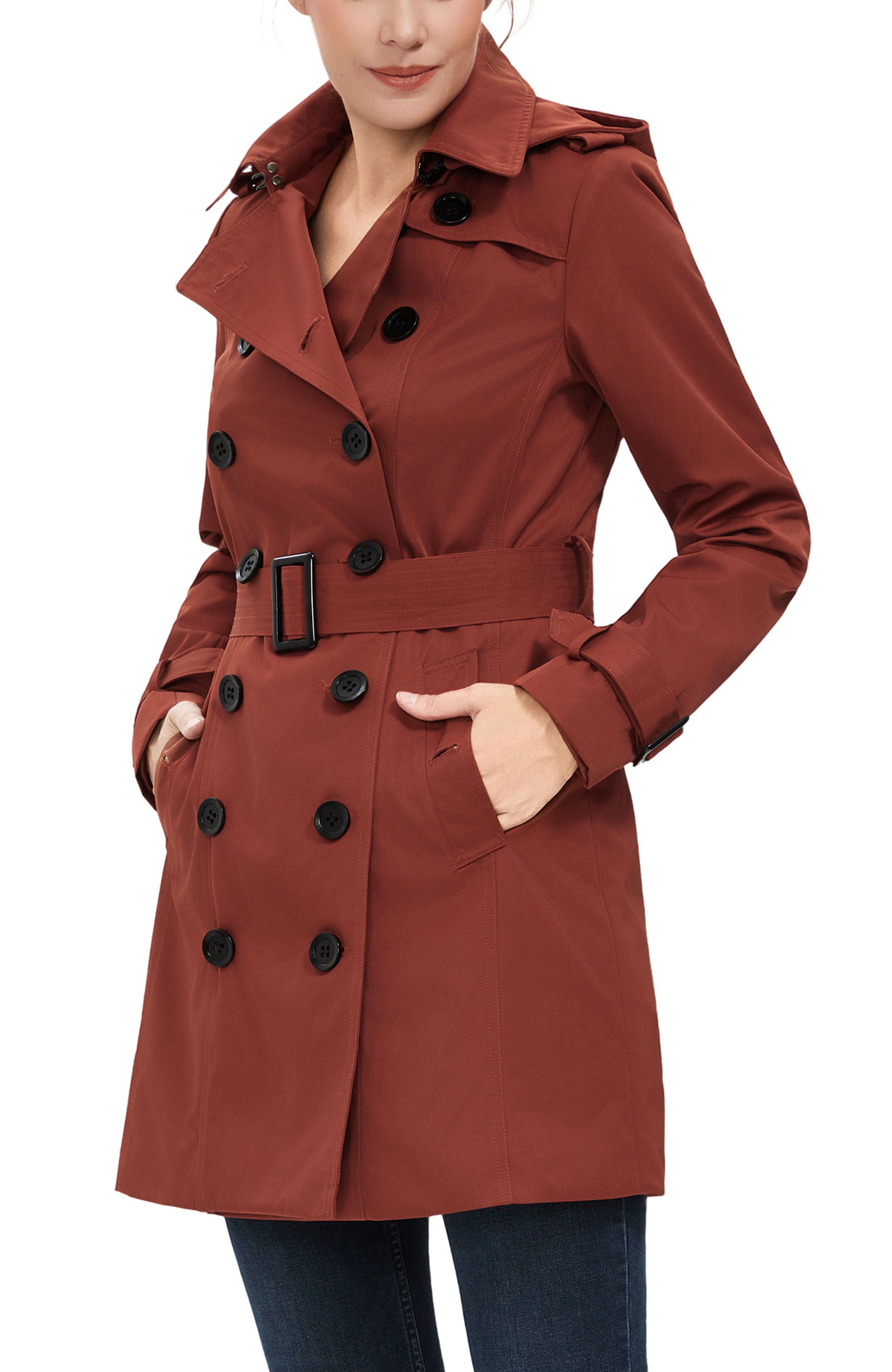 Kimi + Kai Women's "Rosie" Hooded Trench Coat
