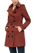 Load image into Gallery viewer, Kimi + Kai Women's "Rosie" Hooded Trench Coat