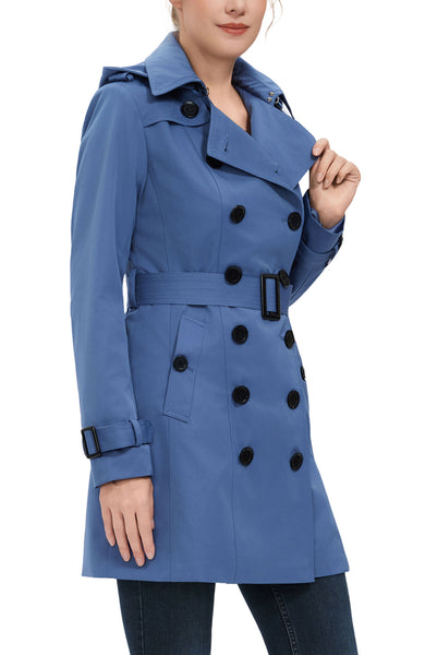 Kimi + Kai Women's "Rosie" Hooded Trench Coat