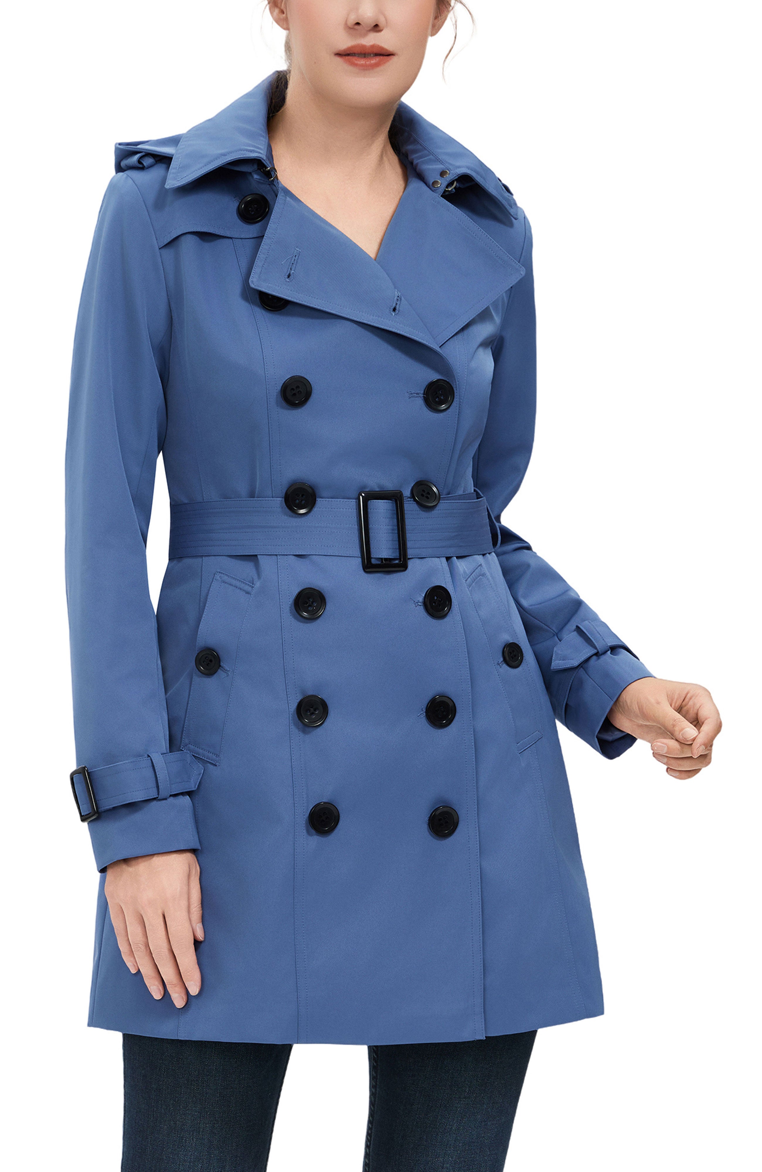 Kimi + Kai Women's "Rosie" Hooded Trench Coat