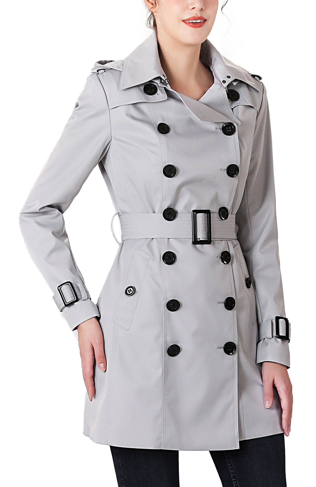 Kimi + Kai Women's "Rosie" Hooded Trench Coat