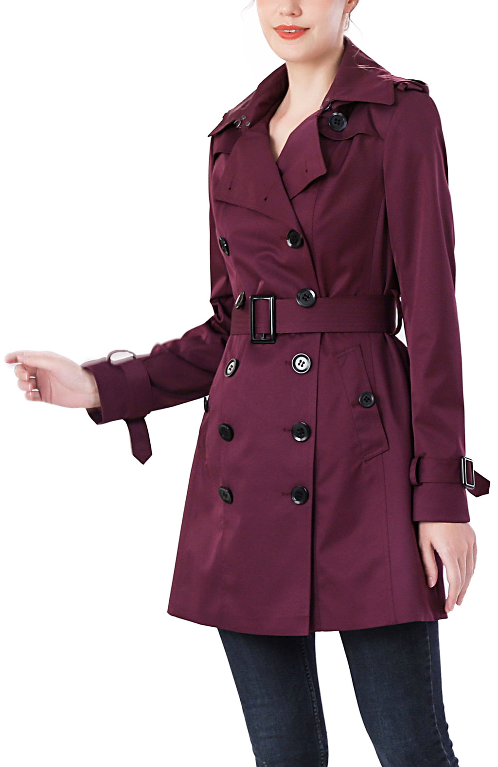 Kimi + Kai Women's "Rosie" Hooded Trench Coat