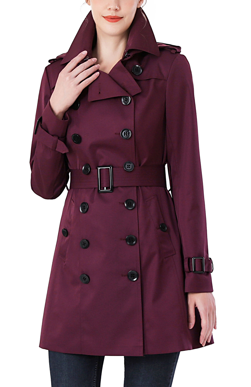 Kimi + Kai Women's "Rosie" Hooded Trench Coat