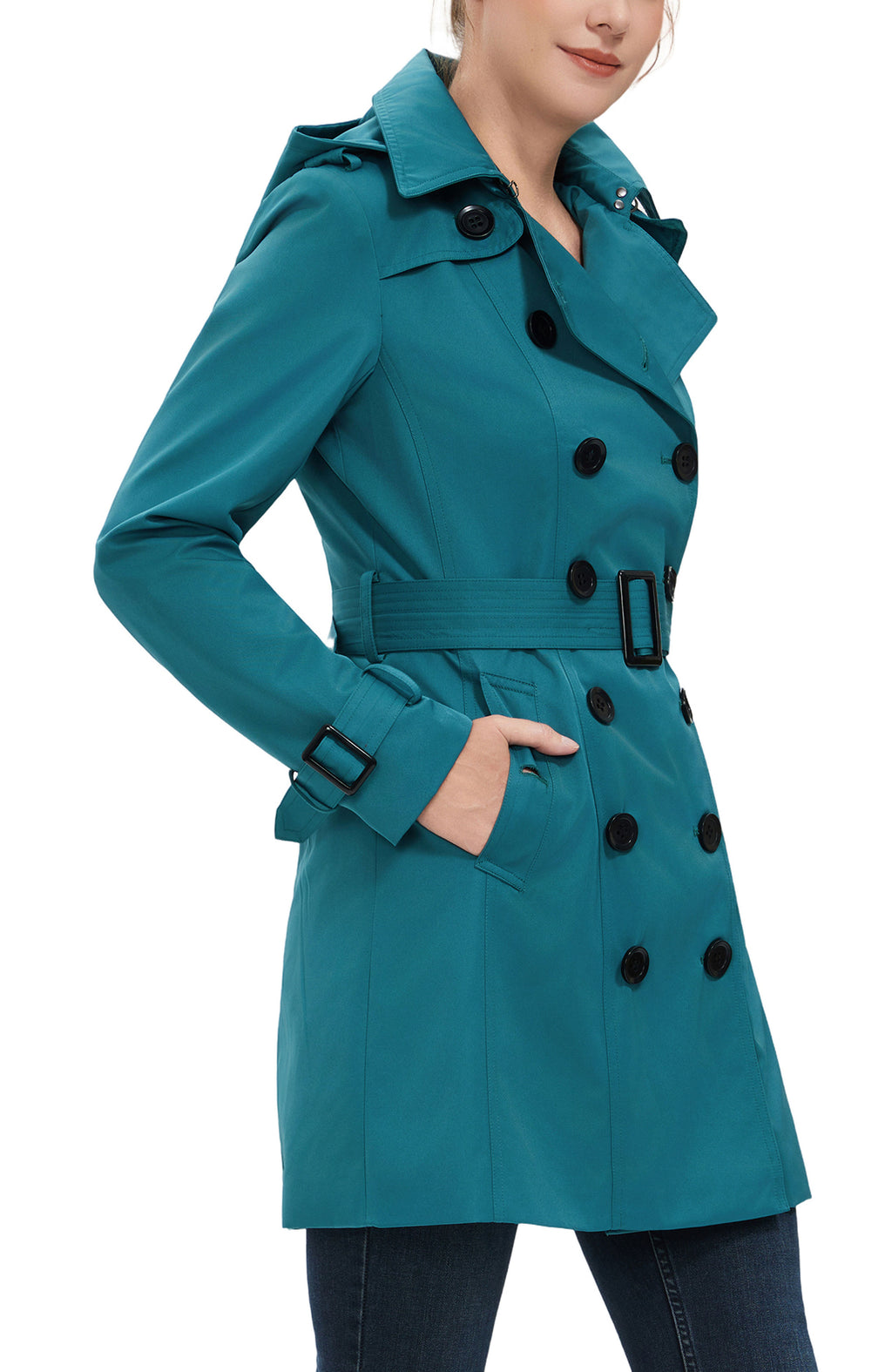 Kimi + Kai Women's "Rosie" Hooded Trench Coat