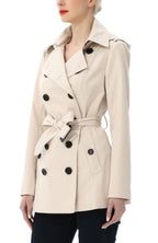 Kimi + Kai Women's "Noa" Hooded Short Trench Coat