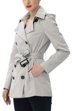 Load image into Gallery viewer, Kimi + Kai Women's "Noa" Hooded Short Trench Coat