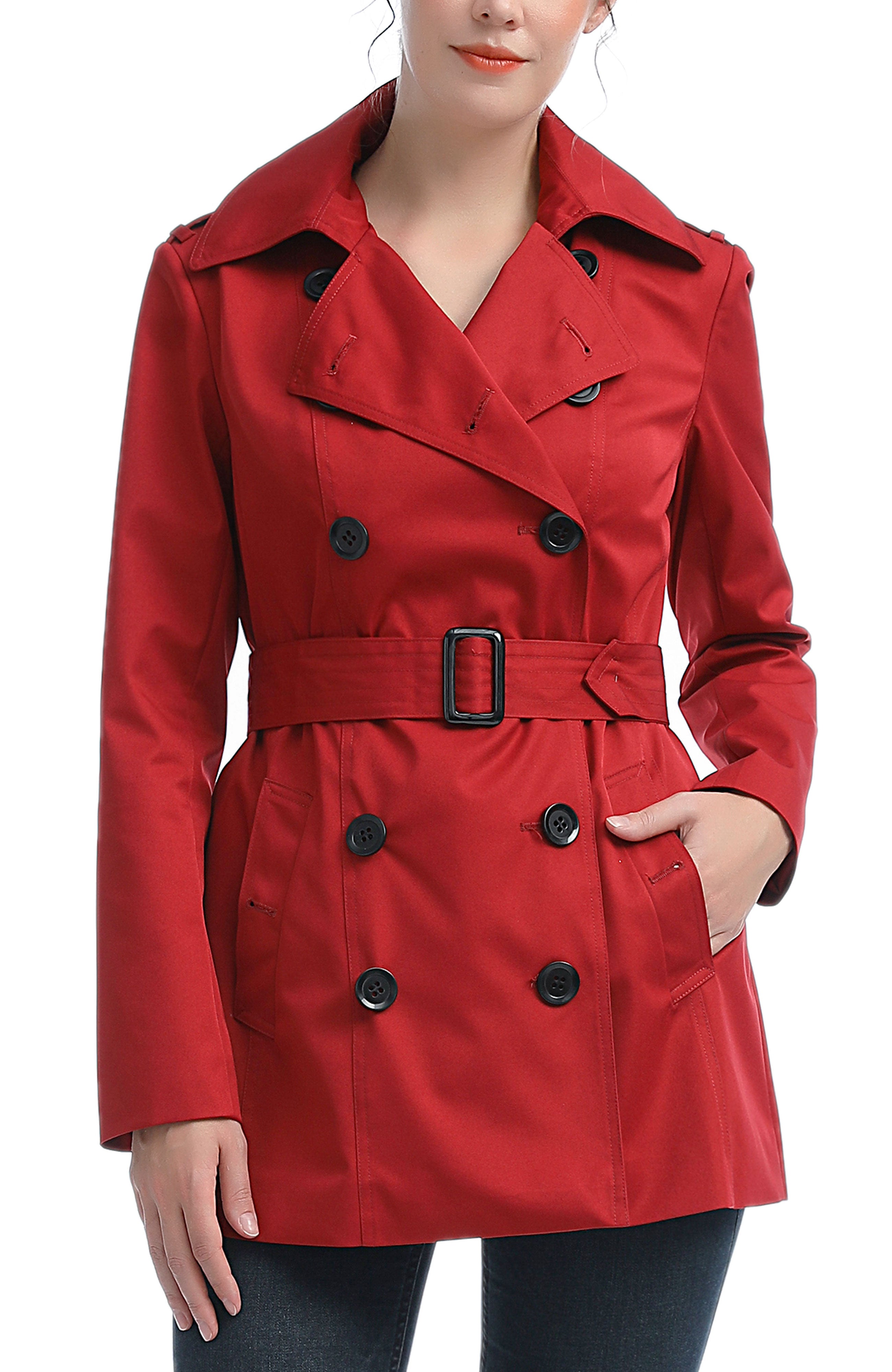 Kimi + Kai Women's "Noa" Hooded Short Trench Coat