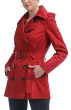 Kimi + Kai Women's "Noa" Hooded Short Trench Coat