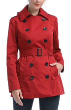 Kimi + Kai Women's "Noa" Hooded Short Trench Coat