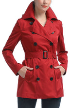 Kimi + Kai Women's "Noa" Hooded Short Trench Coat