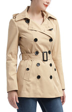 Kimi + Kai Women's "Noa" Hooded Short Trench Coat