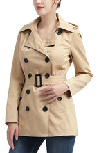 Load image into Gallery viewer, Kimi + Kai Women's "Noa" Hooded Short Trench Coat