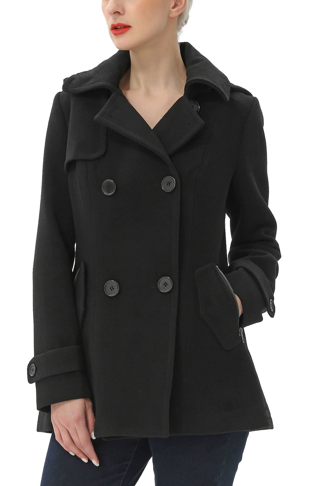 Kimi + Kai Women's "Anne" Wool Pea Coat